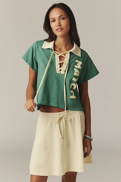 Sundry Lace-Up Polo Shirt