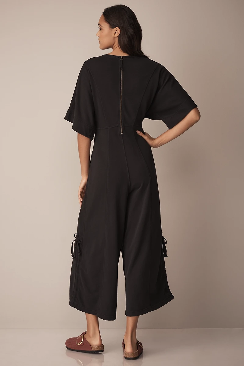Daily Practice by Anthropologie Horizon Wide-Leg Jumpsuit: Short-Sleeve Edition