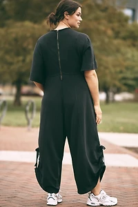 Daily Practice by Anthropologie Horizon Wide-Leg Jumpsuit: Short-Sleeve Edition