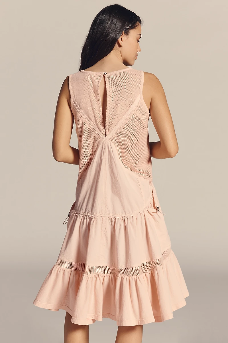 Daily Practice Hill Up Tiered High-Low Midi Dress