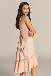 Daily Practice Hill Up Tiered High-Low Midi Dress