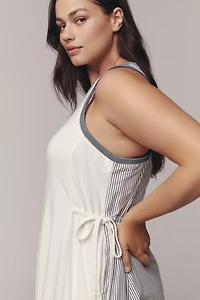 Daily Practice Ball Toss Pleated Midi Tank Dress