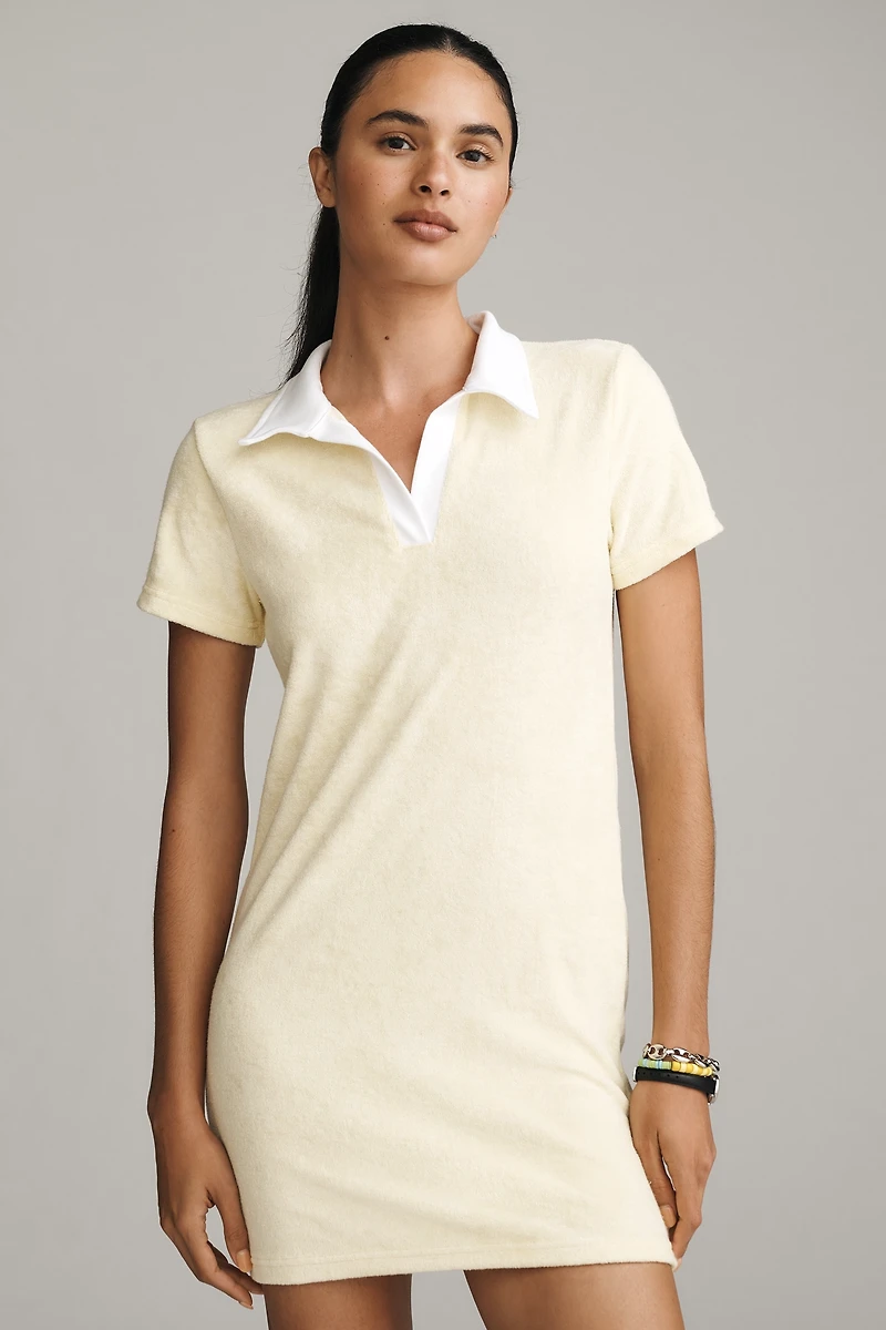 Daily Practice Team Spirit Short-Sleeve Polo Terry Mini Dress