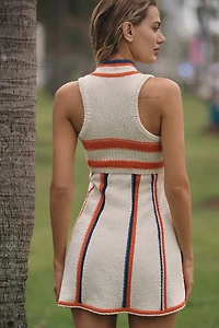 Daily Practice Swimmer Front-Zip Mini Dress
