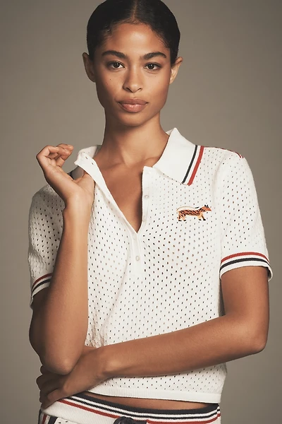 Daily Practice Icon Short-Sleeve Polo Sweater