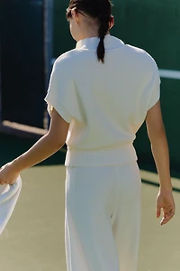 Daily Practice Half-Zip Icon-Embroidered Sweatshirt