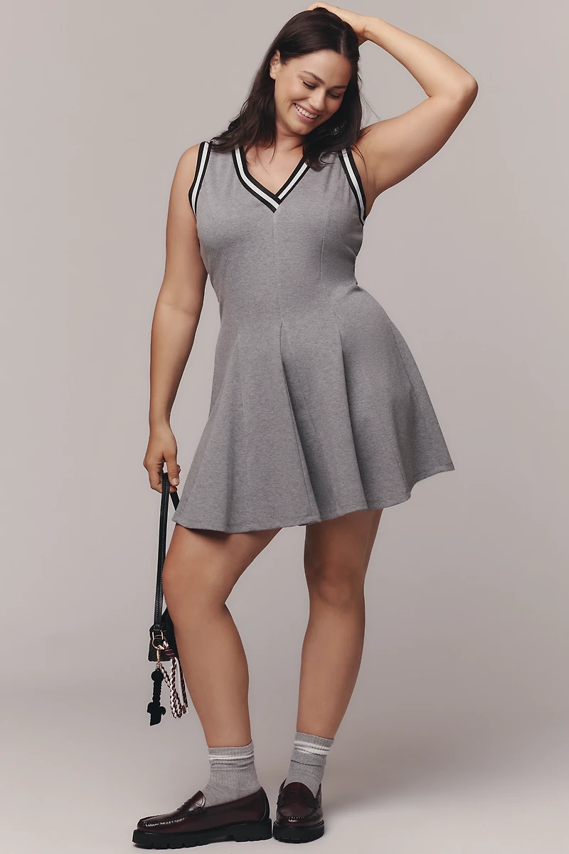 Daily Practice Sleeveless V-Neck Sporty Mini Dress