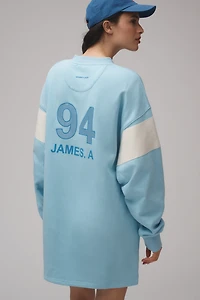 Araminta James Long-Sleeve V-Neck Fleece Mini Dress