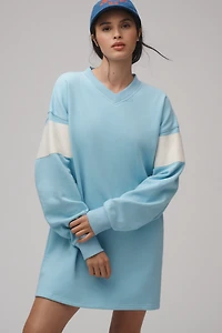 Araminta James Long-Sleeve V-Neck Fleece Mini Dress