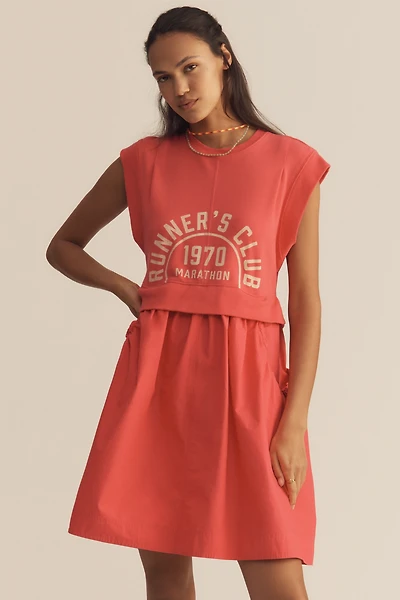 Daily Practice Gardenia Muscle Tank Twofer Dress