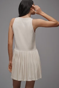 Sundays Bobbi Scoop-Neck Pleated Mini Dress