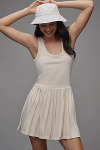 Sundays Bobbi Scoop-Neck Pleated Mini Dress