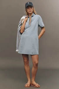 Sundays Claudine Short-Sleeve Collared Mini Dress