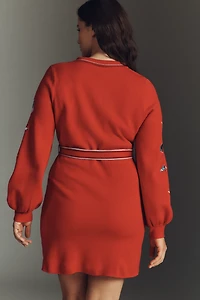 Never Fully Dressed Ski Buttondown Sweater Dress