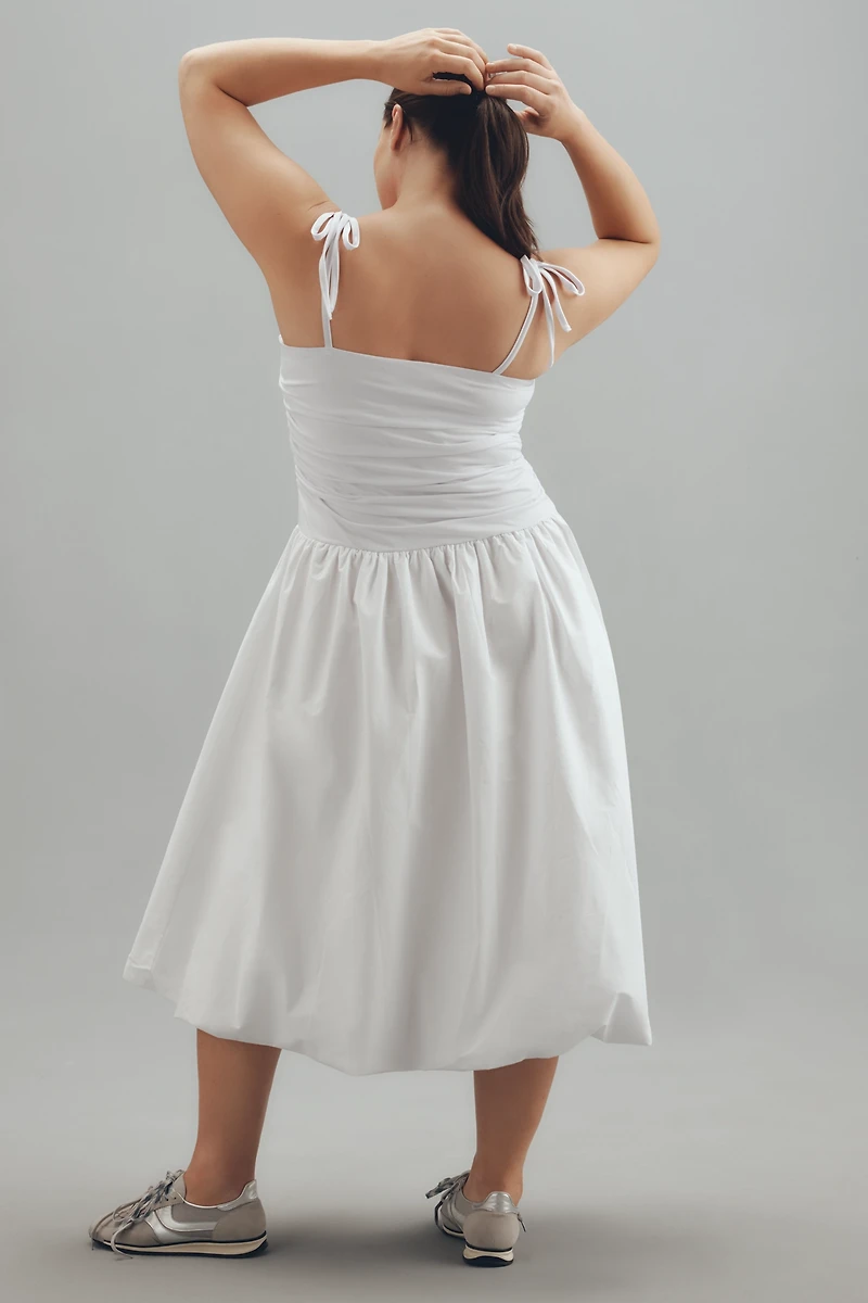 Eloquii Plus Sleeveless Twofer Bubble Midi Dress