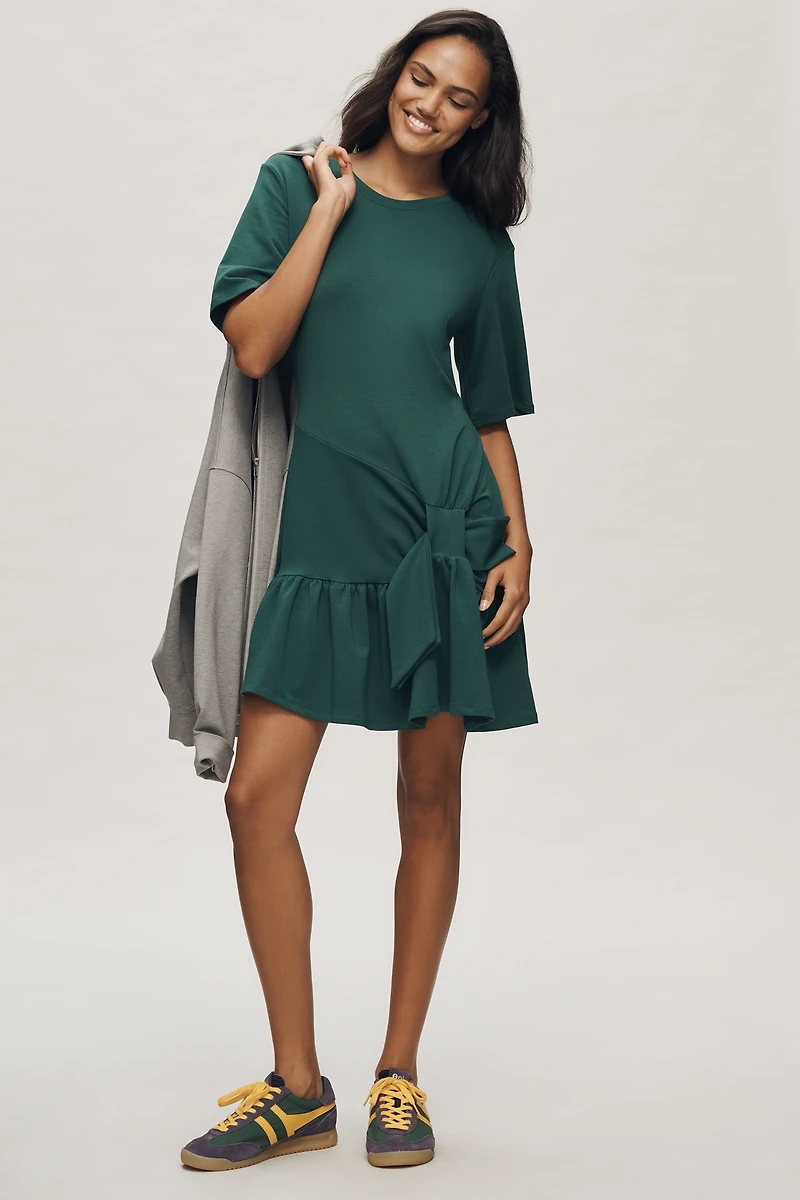 Daily Practice Short-Sleeve Drop-Waist T-Shirt Mini Dress