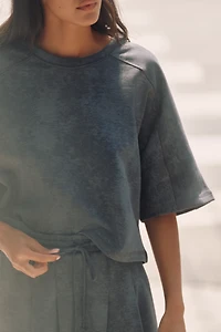 Daily Practice Short-Sleeve Washed Sweatshirt