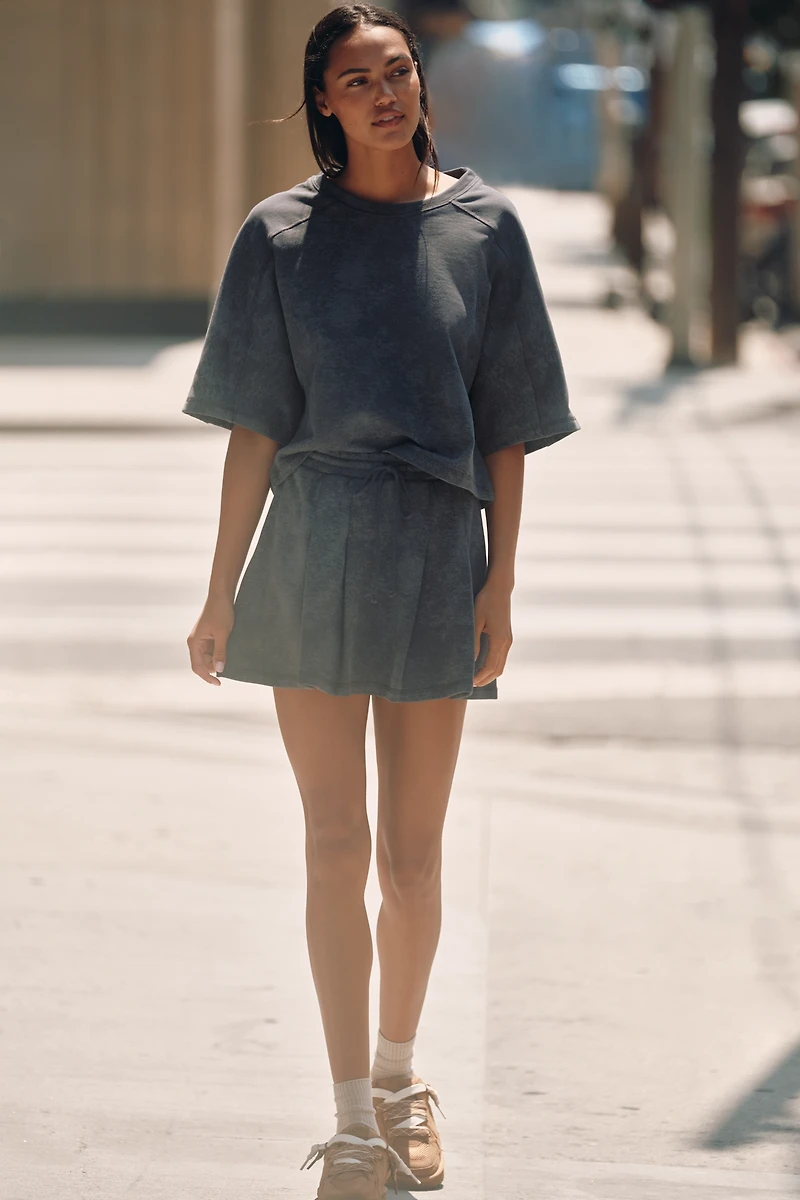 Daily Practice Pull-On Washed Mini Skirt
