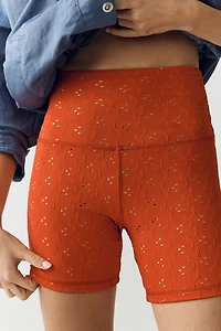 STRUT THIS Eyelet High-Rise Biker Shorts