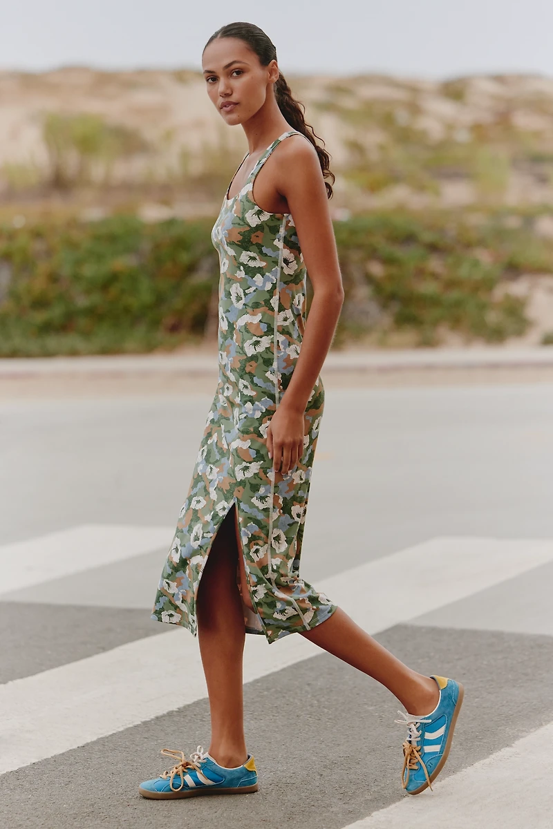 Daily Practice Square-Neck Midi Dress