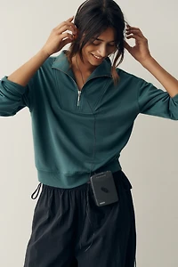 Z Supply Gate Check Quarter-Zip Sweater