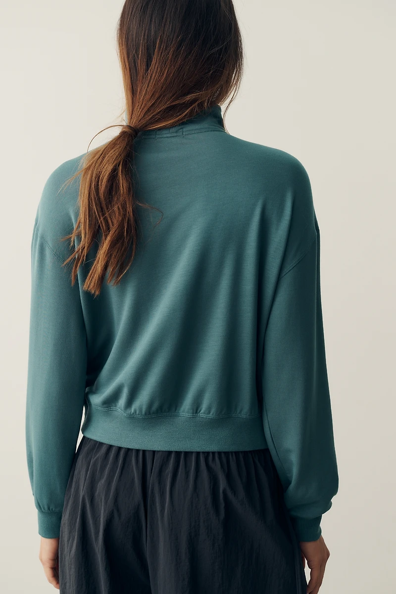 Z Supply Gate Check Quarter-Zip Sweater