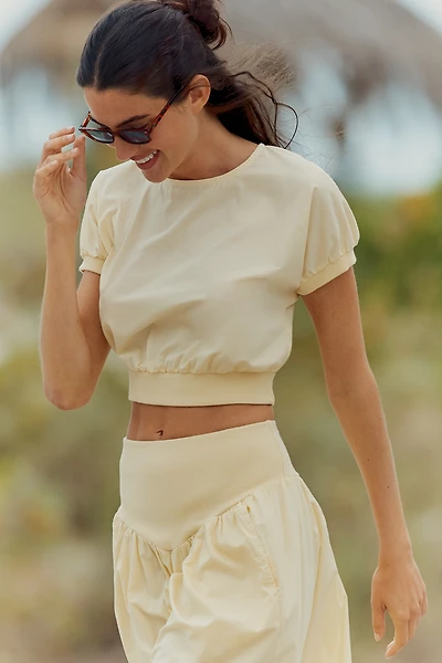 Stateside Pixie Cotton Poplin Crop Top