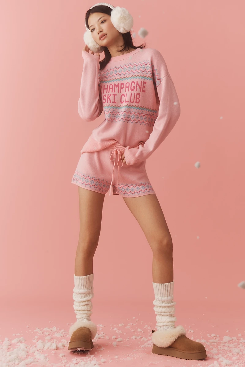 Beach Riot Callie Champagne Crewneck Sweater