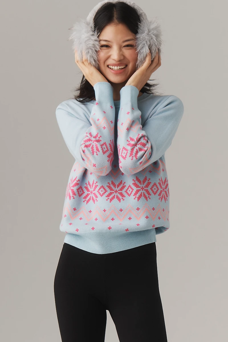 Beach Riot Jolene Snowflake Crewneck Sweater