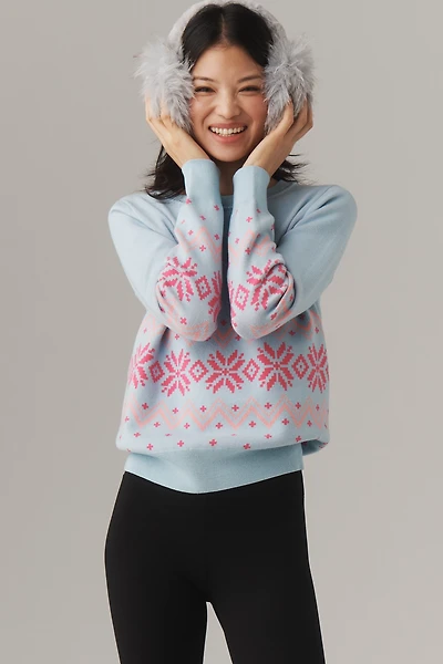 Beach Riot Jolene Snowflake Crewneck Sweater