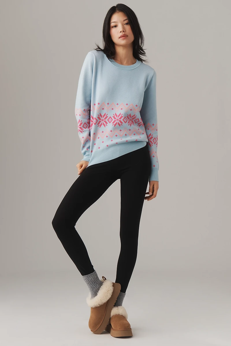 Beach Riot Jolene Snowflake Crewneck Sweater