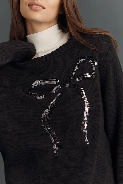 Beach Riot Jolene Bow Crew-Neck Sweater