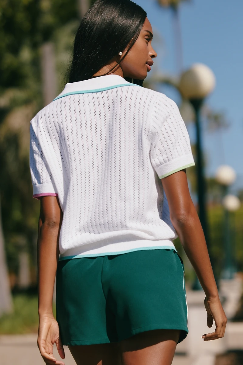 Beach Riot Sia Cotton Polo Top