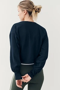 Daily Practice Twist-Front Cropped Sweatshirt
