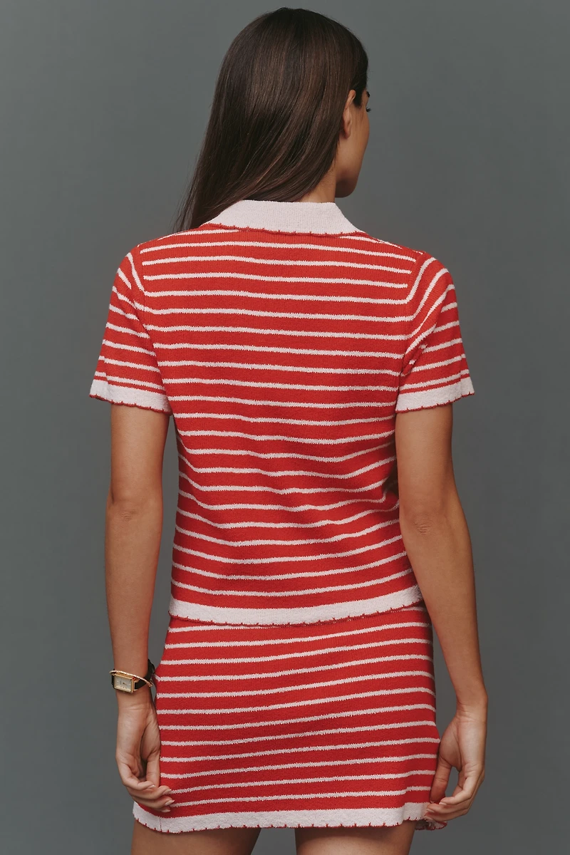 English Factory Short-Sleeve Striped Top