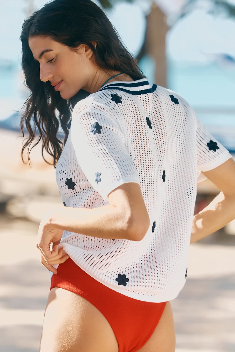 The Upside Plazza Knit Buttondown Top