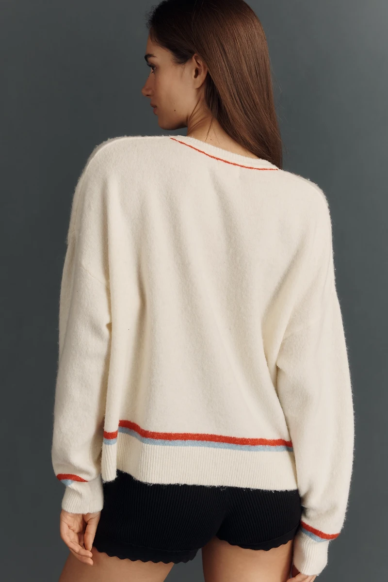 Sundry Embroidered Pullover Sweater