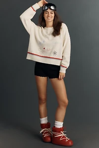 Sundry Embroidered Pullover Sweater