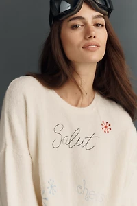 Sundry Embroidered Pullover Sweater