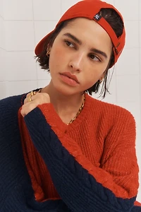 Sundry Long-Sleeve Colorblock Sweater