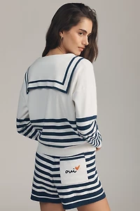 Sundry Lace-Up Long-Sleeve Pullover