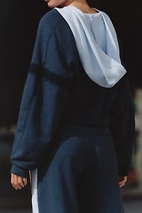 Sundry Placket Hooded Sweatshirt