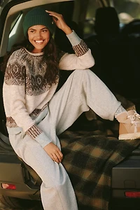 Sundry Reverse Jacquard Sweater