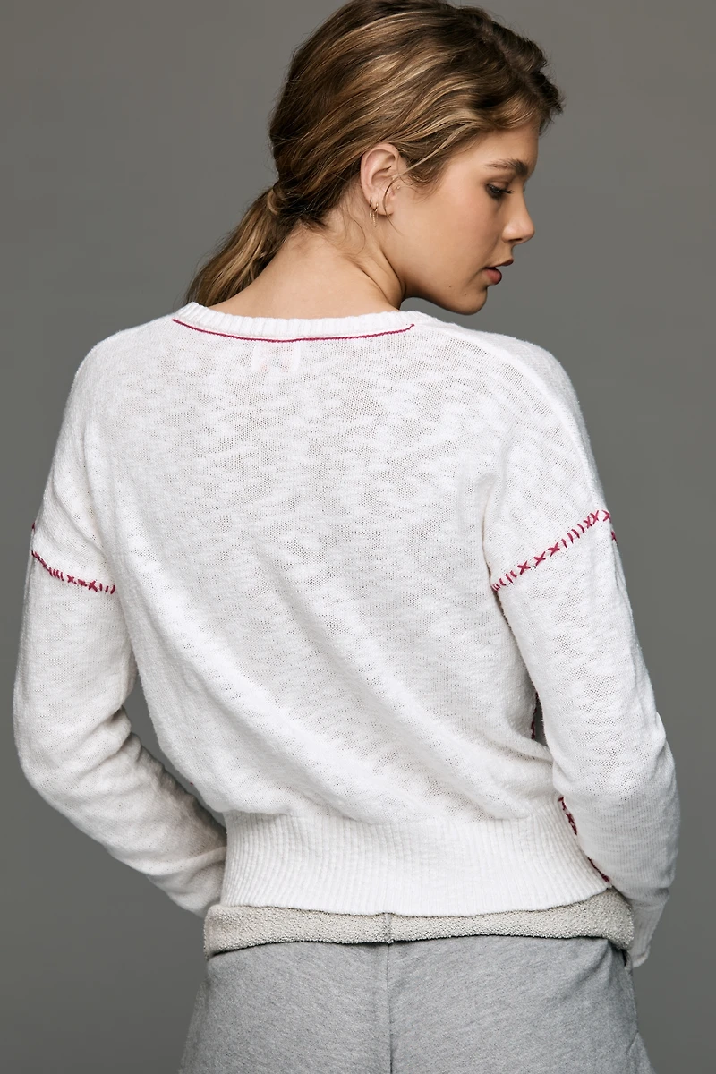Sundry Long-Sleeve V-Neck Sweater