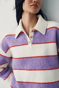 Sundry Long-Sleeve Rugby Pullover