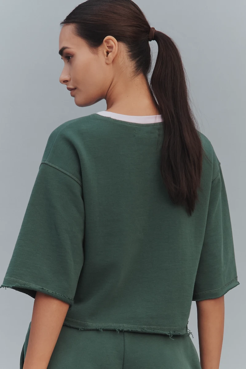 By Anthropologie Jersey Crop Top