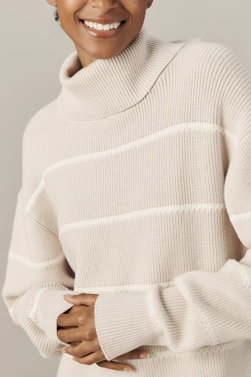 Varley Hamish Roll-Neck Stitch Knit Sweater