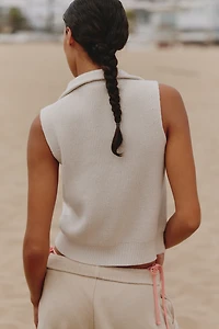 Varley Amina Half-Zip Knit Sweater Vest