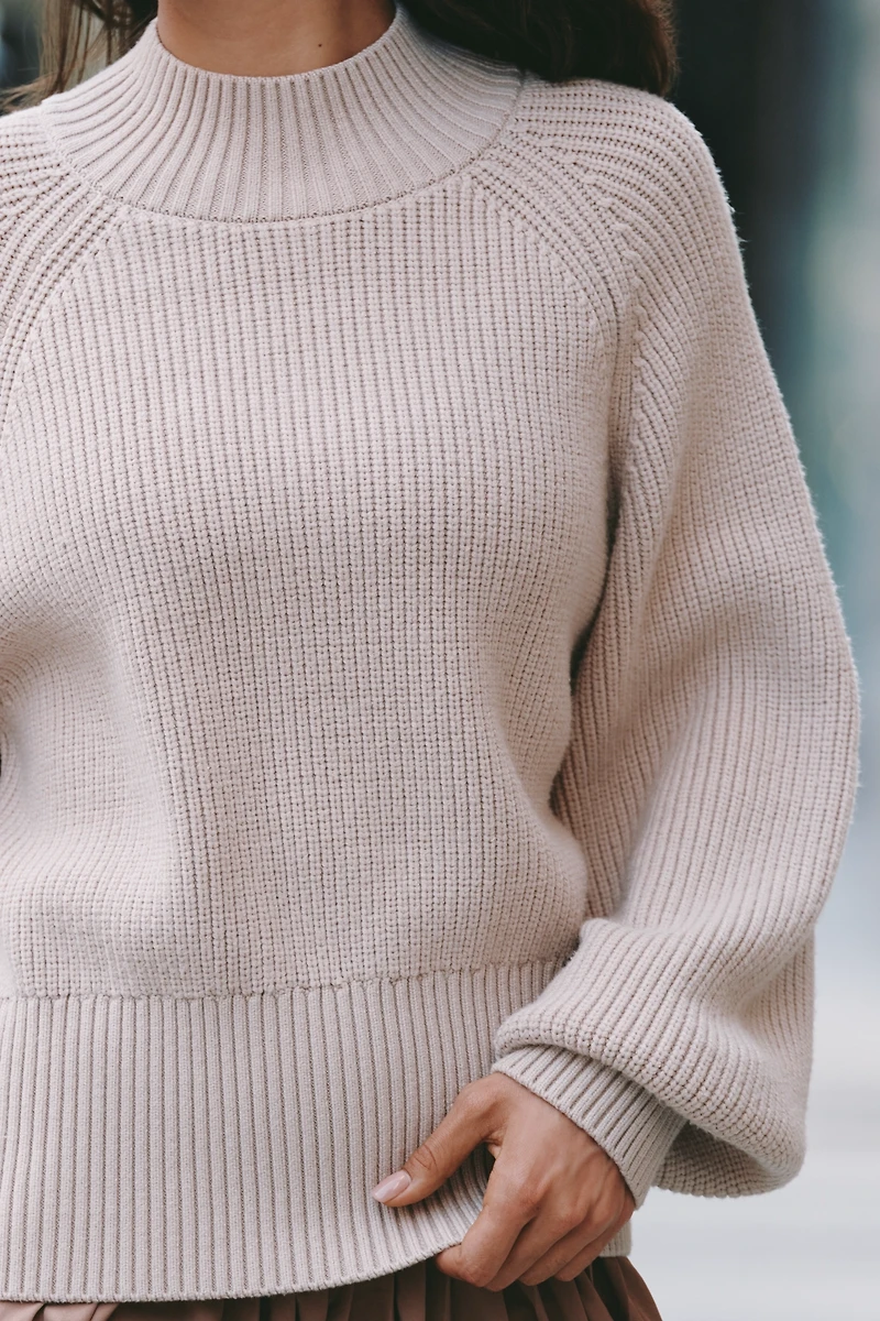 Varley Martina High-Neck Ribbed Sweater