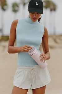 Varley Anastasia Ribbed Knit Mock-Neck Top